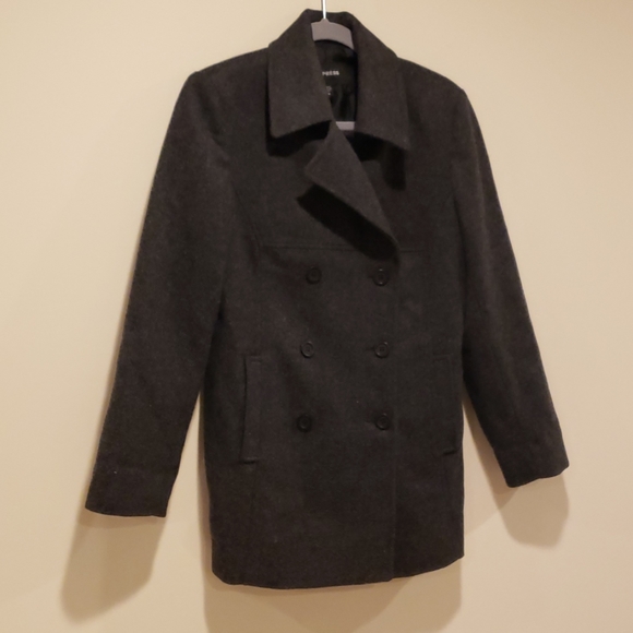 Express Wool Jacket in Charcoal Size 5/6 - Picture 5 of 8